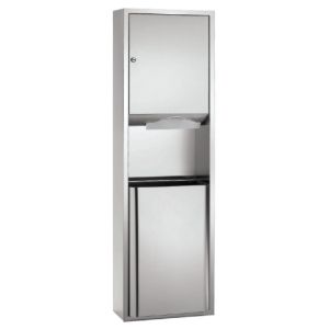 Bradley 237 Recessed Folded Paper Towel Dispenser and Waste Receptacle