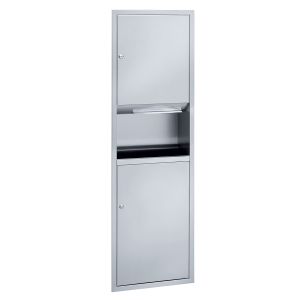 Bradley 238 Recessed Folded Paper Towel Dispenser and Waste Receptacle