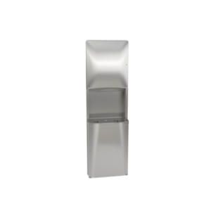 Bradley 2A05-10 Semi-Recessed Folded Paper Towel Dispenser and Waste Receptacle