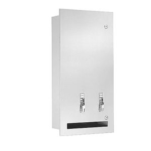 Bradley 4017-10 Semi-Recessed Sanitary Napkin and Tampon Vendors