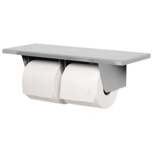 Bradley 5263 Double Roll Toilet Tissue Dispenser with Shelf