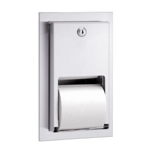 Bradley 5412 Recessed Double Roll Toilet Tissue Dispenser