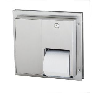 Bradley 5422 Partition Mounted Dual Sided Multi Roll Toilet Tissue Dispenser