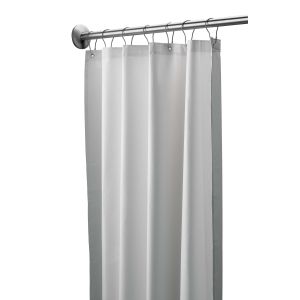 Bradley 9533 White Antimicrobial Vinyl Shower Curtains
