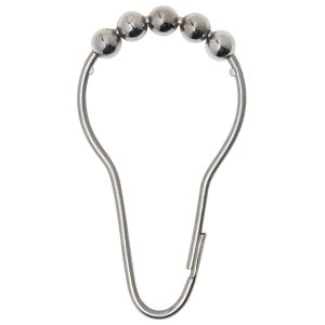 Bradley 9540 Stainless Steel Shower Curtain Hook with Rollers