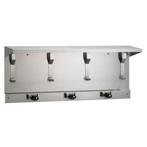 Bradley 993 Utility Shelves with Mop and Broom Holders and Rag Hooks