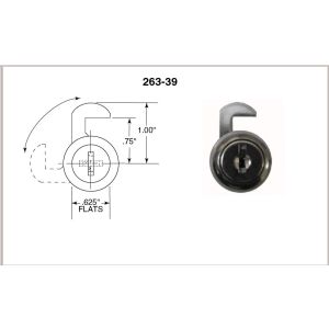Bobrick 263-39 Replacement Lock & Cat 74 Key for Paper Towel Dispenser for sale online 