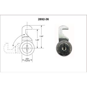 Bobrick 2892-36 Lock and Key