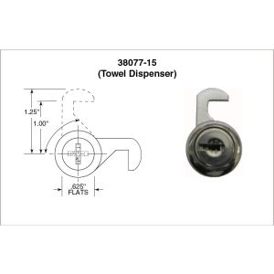 Bobrick 38077-15 Lock and Key