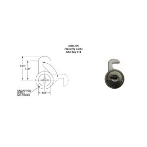 Bobrick 4706-175 Security Lock and Key