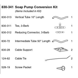 Bobrick 830-341 SureFlo® Liquid Soap Dispensing System Connector Kit