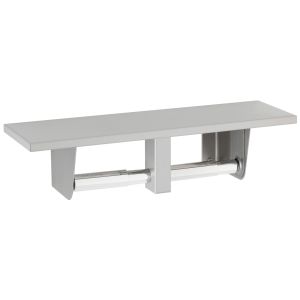 Bobrick B-2840 Double Roll Toilet Tissue Dispenser Utility Shelf