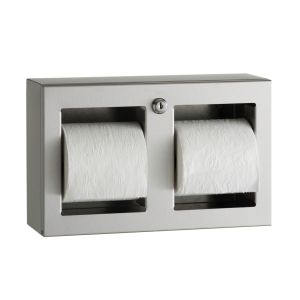 Bobrick B-3588 Surface Mounted Double Roll Toilet Tissue Dispenser