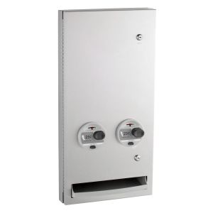 Bobrick B-370634 Semi-Recessed Sanitary Napkin and Tampon Vendors