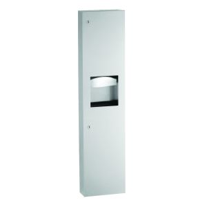 Bobrick B-380349 Surface Mounted Folded Paper Towel Dispenser and Waste Receptacle