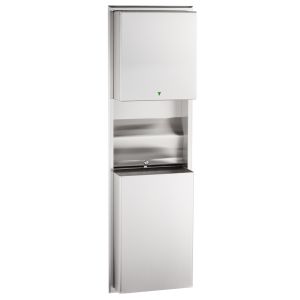 Bobrick B-3974 Recessed Convertible Automatic Roll Paper Towel Dispenser and Waste Receptacle