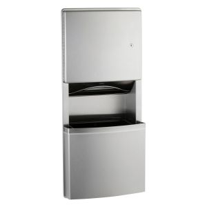 Bobrick B-4369 Recessed Folded Paper Towel Dispenser and Waste Receptacle