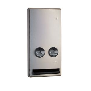 Bobrick B-47064 Semi-Recessed Sanitary Napkin and Tampon Vendors