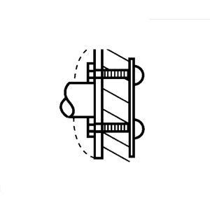 Bradley 899-011 Concealed Grab Bar Mounting Kit Partition Walls