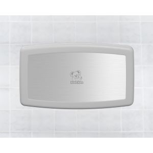 Koala KB300-05SS Horizontal Baby Changing Station Stainless Steel Veneer White Granite
