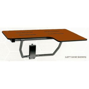 Seachrome SLR-345225-PTS Solid Teak Phenolic Reversible Folding Shower Seat
