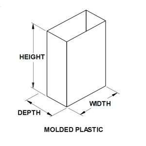 Bradley P11-028 Molded Plastic Waste Receptacle