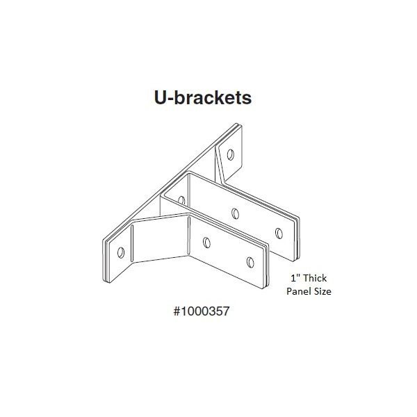 Bobrick 1000357 Wall Hung Urinal Screen 1" Bracket