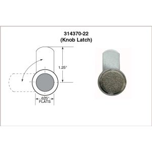 Bobrick 314370-22 Knob Latch